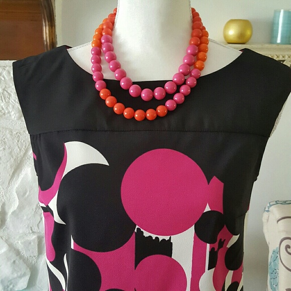 Kim Rogers Dresses & Skirts - KIM ROGERS BLACK AND PINK DRESS SIZE 6 NWT